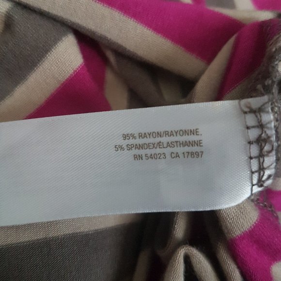 Old Navy Pink/Cream/Tan Striped Scooped Top, S - Picture 6 of 7